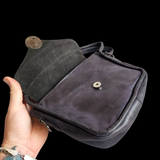 Genuine Leather Hand Bag - Purple
