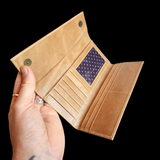 Genuine Leather Purse - Tan