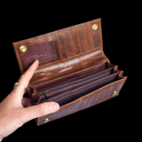 Genuine Leather Purse - Vintage Brown