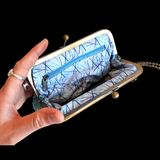 Genuine Leather & Brass Vintage Shoulder Purse - Turquoise