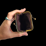 Genuine Leather & Cow Hair Coin Purse - Leopard