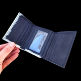 Genuine Leather & Cow Hair Fold Over Purse - Black & White