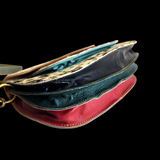 Genuine Leather & Cow Hair Hand Bag - Black & White Patchwork