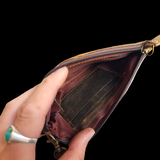 Genuine Leather & Cow Hair Patchwork Clutch Purse