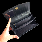 Genuine Leather & Cow Hair Purse - Black & White