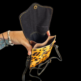 Genuine Leather & Cow Hair Shoulder Bag - Cheetah