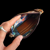 Genuine Leather & Cow Hair Clutch Purse - Tan & Hair