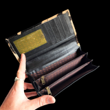 Genuine Leather & Cow Hair Purse - Black + Cow Hair