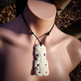 CLEARANCE Hei Tiki Bone Carving Pendant Necklace