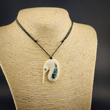Kiwi Bone Carving Pendant Necklace