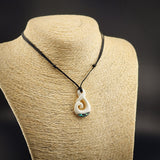 Koru Twist Bone Carving Pendant Necklace