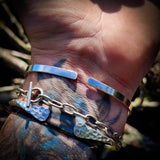 Solid 925 Sterling Silver & Natural Labradorite Handmade Cuff Bracelet