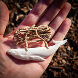 Humpback Whale Bone Carving Pendant Necklace