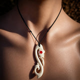 Manaia Bone Carving Pendant Necklace - NZ Maori Inspired
