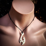 Hook Bone Carving Pendant Necklace - NZ Maori Inspired