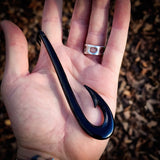 XXL Black Hook Bone Carving Pendant Necklace - NZ Maori Inspired
