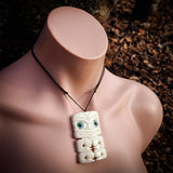 Hei Tiki Bone Carving Pendant Necklace