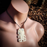 Hei Tiki Bone Carving Pendant Necklace