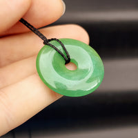 30mm Natural Aventurine Donut Pendant Necklace