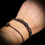 Polished Green Baltic Amber Macrame Bracelet
