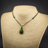Natural Jade Pikorua Twist Pendant Necklace