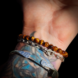 6mm Natural Tigers Eye Elastic Bracelet