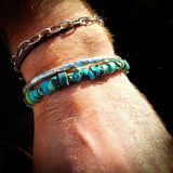 Natural Turquoise Chip Elastic Bracelet