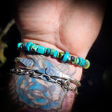 Natural Turquoise Chip Elastic Bracelet