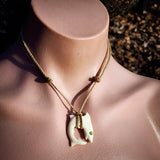 Shark Bone Carving Pendant Necklace