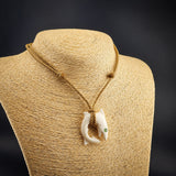 Shark Bone Carving Pendant Necklace