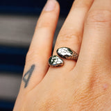 Size Q - Solid Stainless Steel Gothic Snake Ring