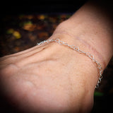 Solid 925 Sterling Silver 4.3mm Heart Chain Bracelet
