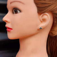 925 Sterling Silver Skull Stud Earrings