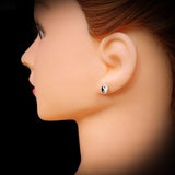 Childrens 925 Sterling Silver Yin Yang Stud Earrings