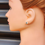925 Sterling Silver Yin Yang Stud Earrings