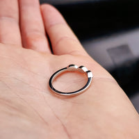 (O) Solid 925 Sterling Silver & Created Opal 3mm 3 Setting Band Ring