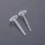 Clear Ear Stud Transparent Earring Piercing Retainer