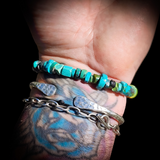 Natural Turquoise Chip Elastic Bracelet