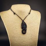 Wahine Toa Black Bone Carving Pendant Necklace