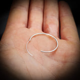 25mm Solid 925 Sterling Silver Round Hoop Earrings