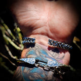 Solid 925 Sterling Silver & Natural Amethyst Handmade Cuff Bracelet