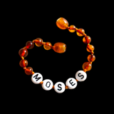 Custom Name Amber Teething Bracelet / Anklet