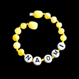 Custom Name Amber Teething Bracelet / Anklet