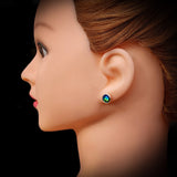 Childrens 925 Sterling Silver Dragon Scale Stud Earrings