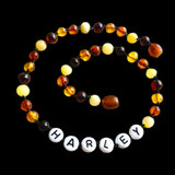 Custom Name Amber Teething Necklace