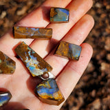 10pcs Raw Australian Boulder Opal Rub Parcel (S14B41)