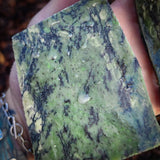 718g Raw Nephrite Jade Carving Slices (R14B663)