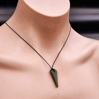 Natural Greenstone Pendant Necklace (AJJC2417)