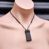 NZ Black Greenstone Pounamu Toki Pendant Necklace (N475)
