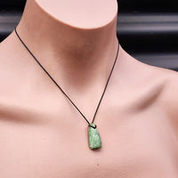 Natural Greenstone Pendant Necklace (AJJC2442)